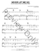 Never Let Me Go piano sheet music cover